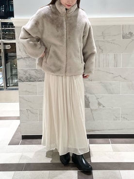 「NOLLEY’S Sophi（ノーリーズソフィ）のアイテム（ブルゾン）」を使った、nanaさん（レディース・163cm）の秋コーディネート