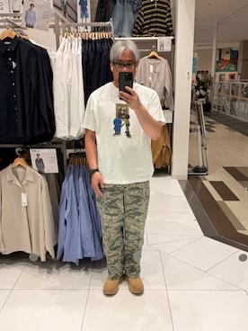 「アイテム（カーゴパンツ）」を使った、杉澤俊哉さん（メンズ・179cm・50代）の秋コーディネート