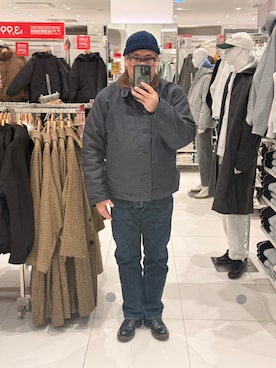 「アイテム（デニムパンツ）」を使った、杉澤俊哉さん（メンズ・179cm・50代）の冬コーディネート