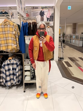 「アイテム（スウェット）」を使った、杉澤俊哉さん（メンズ・179cm・50代）の秋コーディネート