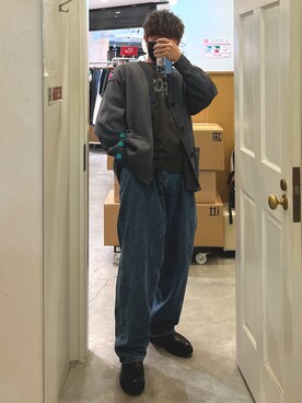 「re_k by JUNRED（レクバイジュンレッド）のアイテム（デニムパンツ）」を使った、モリー(相互フォロー)さん（メンズ・175cm）の春コーディネート