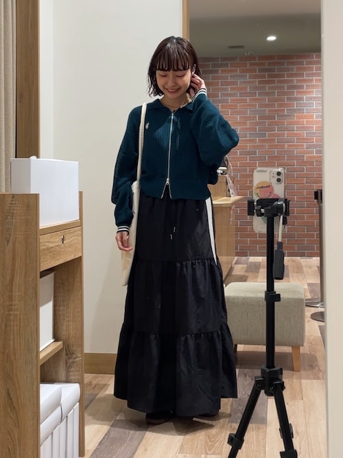 U.S. POLO ASSN.】襟付きメッシュカーディガン（カーディガン