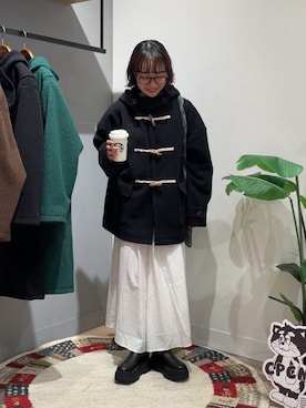 「厚底ブーツ」｜「アイテム（その他アウター）」を使った、tmktomokaさん（レディース・154cm）の秋コーディネート