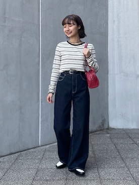 「アイテム（パンツ）」を使った、tmktomokaさん（レディース・154cm）の秋コーディネート