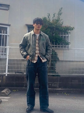 「Carhartt（カーハート）のアイテム」を使った、HEY!HEY!さん（メンズ・183cm）の春コーディネート