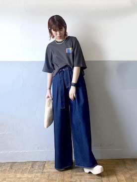 「厚底」｜「アイテム（その他シューズ）」を使った、HIKARIさん（レディース・167cm）の夏コーディネート