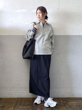 「ADAM ET ROPÉ」｜「アイテム（スウェット）」を使った、HIKARIさん（レディース・167cm）の冬コーディネート