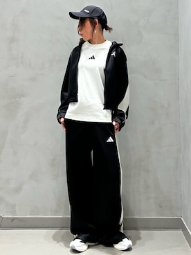 「アイテム（ジャージ）」を使った、STさん（レディース・159cm）の秋コーディネート