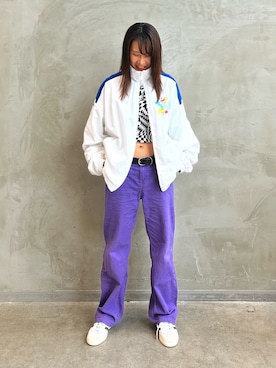 「レトロ」｜「アイテム（ナイロンジャケット）」を使った、STさん（レディース・159cm）の夏コーディネート