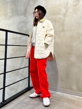 「クロップドトップス」｜「アイテム（ブルゾン）」を使った、STさん（レディース・159cm）の秋コーディネート