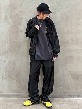 「アイテム（ジャージ）」を使った、STさん（レディース・159cm）の夏コーディネート