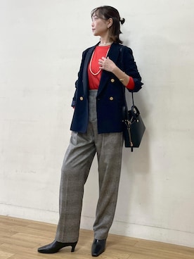 「アイテム（テーラードジャケット）」を使った、asさん（レディース・164cm・40代）の秋コーディネート