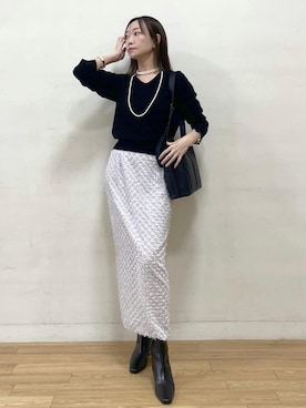 「ROPE'（ロペ）のアイテム（スカート）」を使った、asさん（レディース・164cm）の秋コーディネート