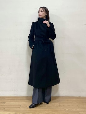 「アイテム（ステンカラーコート）」を使った、asさん（レディース・164cm・40代）の秋コーディネート