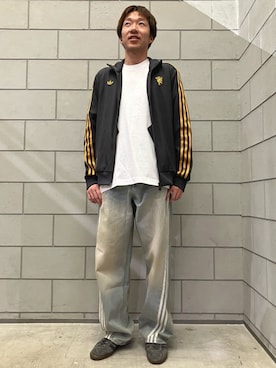 「アイテム（ジャージ）」を使った、AMさん（メンズ・175cm）の秋コーディネート