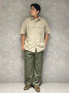 「OUTDOOR EXCHANGE（アウトドアエクスチェンジ）のアイテム」を使った、たいようさん（メンズ・170cm）の夏コーディネート
