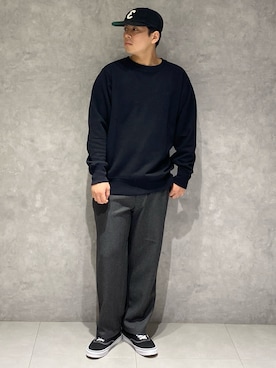 「ノースフェイス」｜「アイテム（キャップ）」を使った、たいようさん（メンズ・170cm）の秋コーディネート