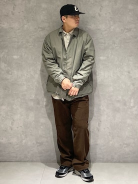 「アイテム（ナイロンジャケット）」を使った、たいようさん（メンズ・170cm）の秋コーディネート