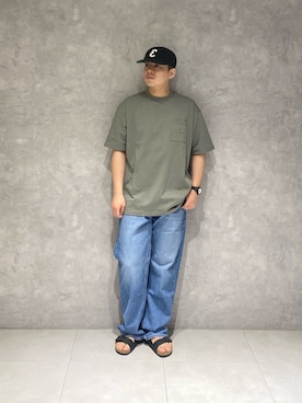 「Snow Peak（スノーピーク）のアイテム」を使った、たいようさん（メンズ・170cm）の春コーディネート