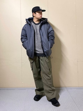 「アイテム（ダウンジャケット/コート）」を使った、たいようさん（メンズ・170cm）の秋コーディネート
