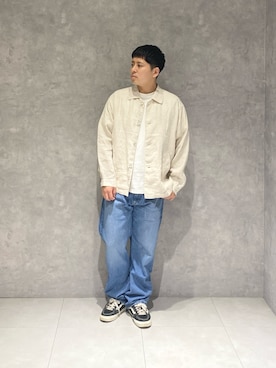 「Lee（リー）のアイテム（パンツ）」を使った、たいようさん（メンズ・170cm）の春コーディネート