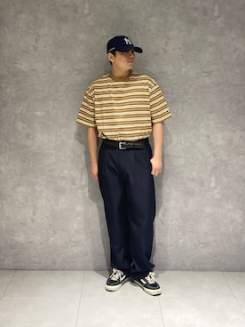 「URBAN RESEARCH DOORS（アーバンリサーチドアーズ）のアイテム（キャップ）」を使った、たいようさん（メンズ・170cm）の春コーディネート