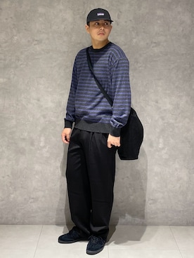 「FORK&SPOON」｜「アイテム（帽子）」を使った、たいようさん（メンズ・170cm）の秋コーディネート