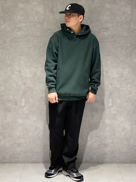 「Champion（チャンピオン）のアイテム」を使った、たいようさん（メンズ・170cm）の秋コーディネート