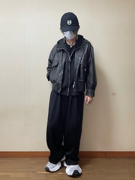 「アイテム（キャップ）」を使った、Bセットさん（メンズ・176cm・30代）の冬コーディネート