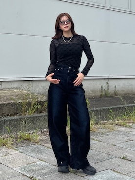 「MURUA（ムルーア）のアイテム」を使った、なかひなさん（レディース・160cm）の夏コーディネート