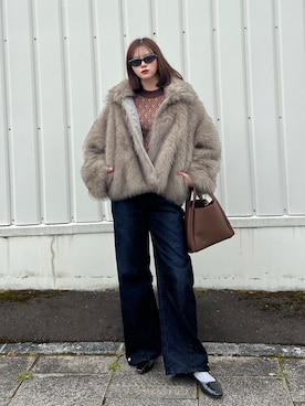 「MURUA（ムルーア）のアイテム」を使った、なかひなさん（レディース・160cm）の秋コーディネート