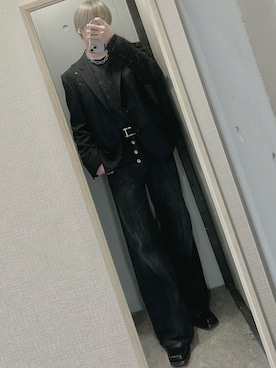 「アイテム（ネックレス）」を使った、けそさん（メンズ・163cm）の秋コーディネート