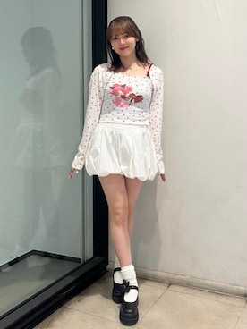「CALNAMUR（カルナムール）のアイテム（キャミソール）」を使った、amiさん（骨格ナチュラル・レディース・158cm）の春コーディネート
