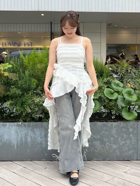 「CALNAMUR（カルナムール）のアイテム（ワンピース/ドレス）」を使った、amiさん（レディース・158cm）の夏コーディネート