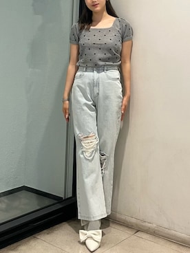 「CALNAMUR（カルナムール）のアイテム（サンダル）」を使った、amiさん（骨格ナチュラル・レディース・158cm）の夏コーディネート
