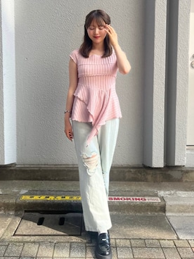 「アシンメトリー」｜amiさん（レディース・158cm）の夏コーディネート