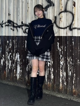 「アイテム（スカート、その他）」を使った、amiさん（レディース・158cm）の秋コーディネート