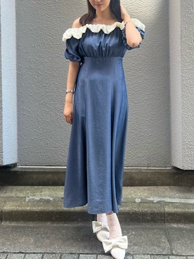 「CALNAMUR（カルナムール）のアイテム（ワンピース/ドレス）」を使った、amiさん（レディース・158cm）の夏コーディネート