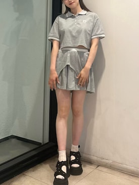 「CALNAMUR（カルナムール）のアイテム（ワンピース/ドレス）」を使った、amiさん（レディース・158cm）の夏コーディネート