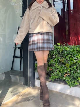「アイテム（ブルゾン）」を使った、amiさん（骨格ナチュラル・レディース・158cm）の秋コーディネート