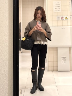 「アイテム（レインシューズ）」を使った、⌇ 𝙎𝘼𝙔𝘼𝙆𝘼 ⌇さん（レディース・155cm）の秋コーディネート