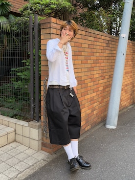 「RED KAP（レッドキャップ）のアイテム（パンツ）」を使った、Syunyaさん（メンズ・179cm）の夏コーディネート