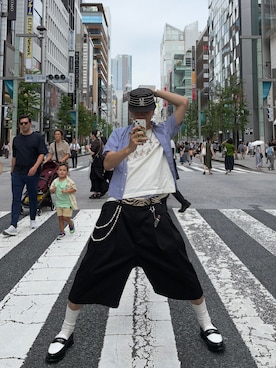 「アイテム（レッグウェア）」を使った、Syunyaさん（メンズ・179cm）の夏コーディネート