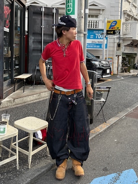 「アイテム（アンダーウェア）」を使った、Syunyaさん（メンズ・179cm）の夏コーディネート
