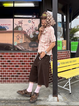 「アイテム（バンダナ/スカーフ）」を使った、Syunyaさん（メンズ・179cm）の夏コーディネート