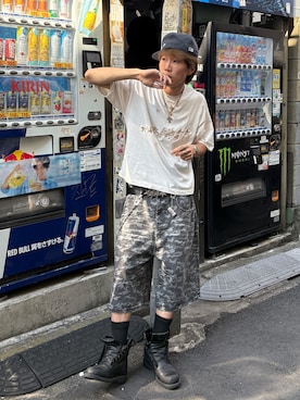 「アイテム（デジタル腕時計）」を使った、Syunyaさん（メンズ・179cm）の夏コーディネート