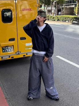 「アイテム（ニットキャップ/ビーニー）」を使った、Syunyaさん（メンズ・179cm）の秋コーディネート