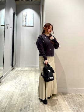 「フェイクレザースカート」｜natsuki20190601さん（レディース・147cm）の秋コーディネート