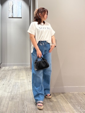 「abahouse mavie（アバハウスマヴィ）のノットプリーツ２ＷＡＹバッグ（ショルダーバッグ、ブラック系）」を使った、natsuki20190601さん（レディース・147cm）の夏コーディネート