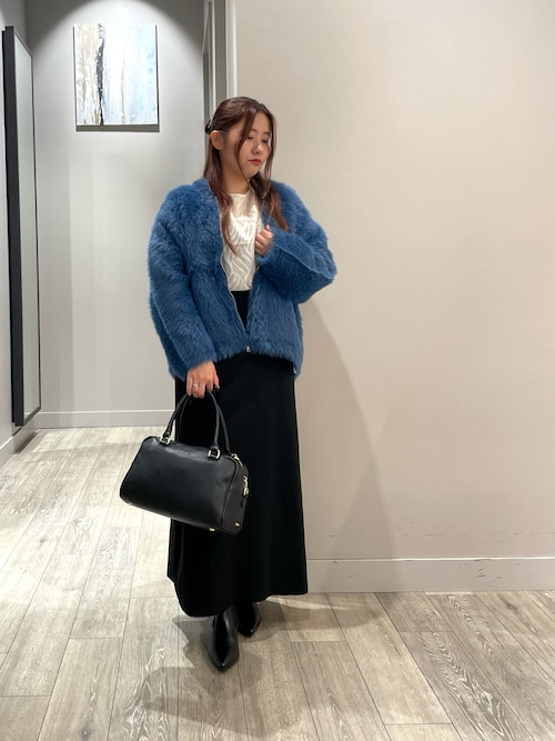 セール】【体型カバー/ロングセラー】ナイロンフェザーニット